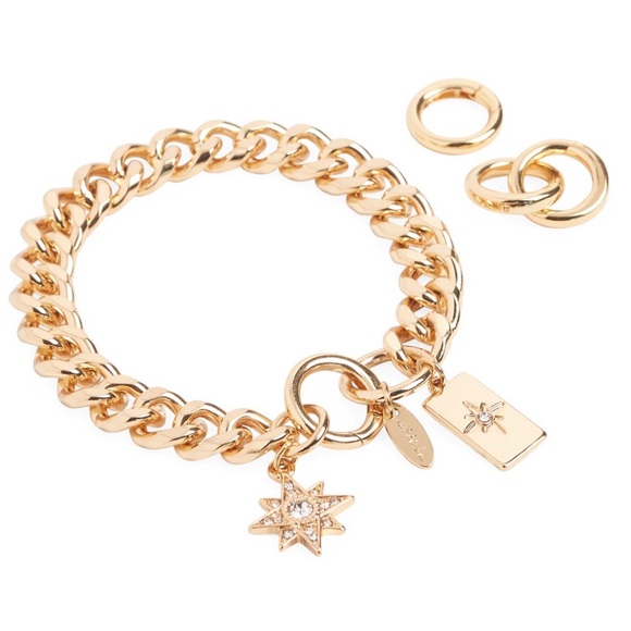 ⭐️ New! Ettika 18kt GP Starry Charms Link Bracelet - Picture 3 of 6